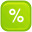 Percentage Green Icon